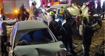 مصرع رجل وإصابة آخر في حادث تصادم بين مركبتين في النقب